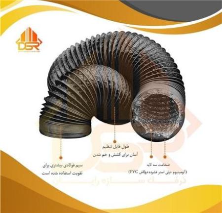 لوله فلکسیبل انتقال هوا،بست فلکسی و طوقه گرد فلکسی