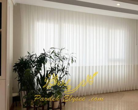 پرده آماده حریر ساده زعفرانیه