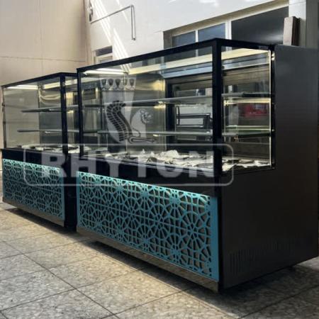 🍰یخچال شوکیک(ریتون شاپ) نمایش دسروشیرینی با نورپردازی